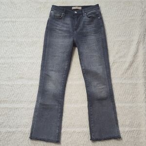 7 For All Mankind Luxe Vintage Womens Gray Jeans Size 24 Raw Hem